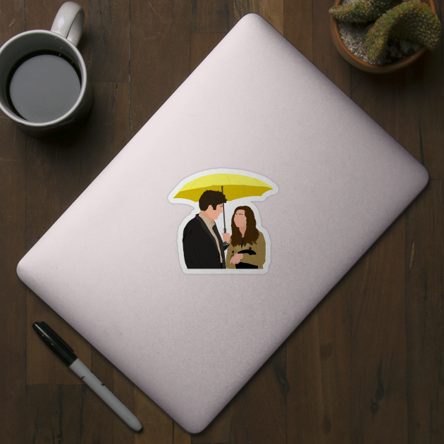 How I Met Your Mother Ted and Tracy Yellow Umbrella by senaeksi